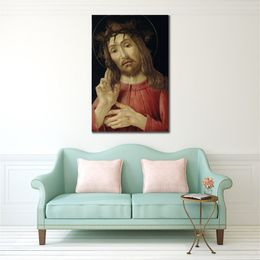 Classical Portrait Canvas Art the Resurrected Christ C.1480 Sandro Botticelli Religious Painting Handmade High Quality