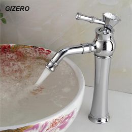 High Quality Luxury Bathroom Faucets Crystal Chrome Polish Basin Countertop Mixer with Swivel Spout and Cold Torneira ZR606226B