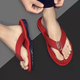 Slippers Summer Men Flip Flops Massage Slippers Skid-proof Good Quality Double Sole Shoes Soft Comfortable Big Size Male Shoes 230720