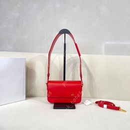 Designer Shoulder Bag Luxury Mini Crossbody Bags Womens Envelope Handbag Fashion Wide Strap Tote Genuine Leather Baguette Purse 13 Colours