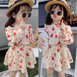 Clothing Sets Clothing Sets 2020 Girls' Clothing Sets Girls' Autumn Winter Clothes 2020 New Long Sleeve SweaterTop+Skirt Baby Children Two-Piece AA230426 Z230721