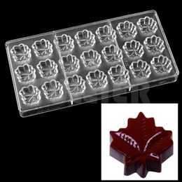 Pastry tools Maple leaf shape Forms for baking chocolate Mould DIY cake candy confectionery tools polycarbonate chocolate mold248r