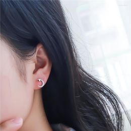 Stud Earrings Sterling Silver 925 For Women Moon Korean