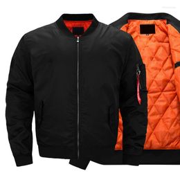 Men's Jackets Flight Bomber Jacket For Men Thick And Thin Casual Zipper Baseball Pilot Waterproof Winter Coat Male Plus Size