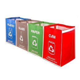 Trash Bags Kitchen Separate Recycling Waste Bin Recycle Garbage Sorting Bins Organizer Waterproof Baskets Home Storage Bag 230721