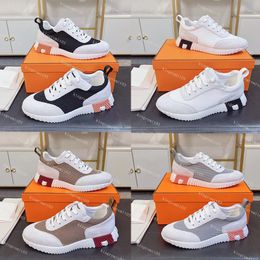 Designer Casual Shoes Bouncing Sneakers Suede Trainers Breathable Patchwork Mesh Running Shoe Men Bounce Sneaker Non-slip Rubber Flat Shoe With Box