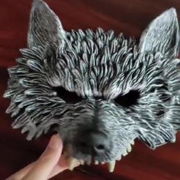 Scary Wolf Mask Cosplay Party Costume Props for Women Men Halloween Dress-up Masquerade Party Halloween Party Favors B03E