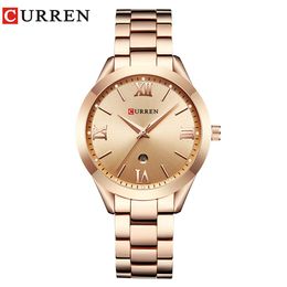 CURREN Gold Watch Women Watches Ladies 9007 Steel Women's Bracelet Watches Female Clock Relogio Feminino Montre Femme255S