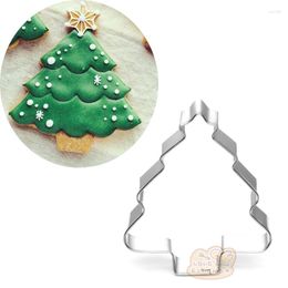 Baking Moulds 1pcs Christmas Tree Metal Cookie Cutter Stainless Steel Biscuit Mould Fondant Cake Decor Tools Xmas Decoration Cupcake Toppers