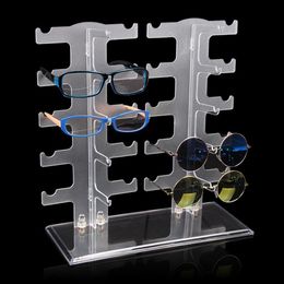 TONVIC Whole Frosted Plastic Glasses Sunglass Display Stand Holder Rack For 10 Pairs 120411RY-SUNS04I193Z