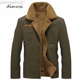 Men's Jackets DIMUSI Winter Jacket Mens Military Fleece Warm jackets Male Fur Collar Coats Army Tactical Jacket Jaqueta Masculina 5XL PA061 L230721