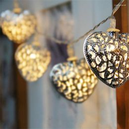 Strings LED Heart Shaped String Lights Valentines Wedding Lighting Indoor Girls Bedroom Party Decor