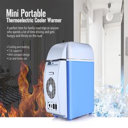 7 5L portátil Mini 12V carro geladeira refrigerador aquecedor de calor durável veículo carro geladeira caminhão geladeira elétrica para viagens RV Boat258u