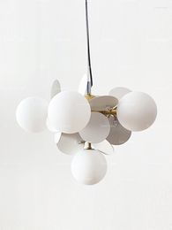 Pendant Lamps Nordic Milk White Glass Chandelier Living Room Dining Personality Creative Children's Warm Designer