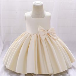 Girl Dresses Summer Children Dress Baby Birthday Big Bow Flower Girls Wedding Skirt Es For Prom