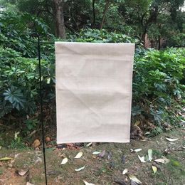 blank linen garden flag polyester burlap garden banner decorative yard flag for embroidery and sublimation 12x16 inches281O