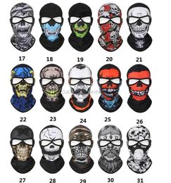 Bicycle Cycling Masks Motorcycle Balaclava Hat Caps Outdoor Sport Ski Mask CS windproof dust head sets Tactical hnuting army skull Mask 59 Colours