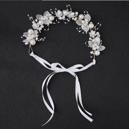 Girls' Head Pieces Charming Cute Kids Children Veils To Match Flower Girl Dresses White Pink Princess Garland Headband For Dr318v