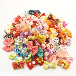 Most Cute Armi store Handmade Dog Bow Hair Little Flower Bows For Dogs 11021 Pet Grooming Accessories Products 50 Pcs Lot271j