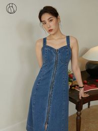 Two Piece Dress DUSHU Denim Suspender Dress For Women Two-Piece Women Spring Cool Cute Short Coats Denim Women Suits For Women 230720