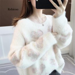 Women's Sweaters Faux Mink Sweater Autumn Early Loose Tide And Winter Base