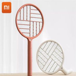 XIAOMI MIJIA Electric Mosquito Racket SOTHING Foldable Mosquito Lamp USB Rechargeable Handheld Fly Killer Swatter For Home221B