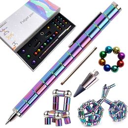 Gel Pens Creative Magnetic Pen Multifunctional Decompression Magnet Fidget Pen for Kids Adult Gifts School Office Writing Stationery 230721