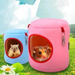 Winter Warm Cotton hanging Hamster Bed Small Animal Pet Rabbit Cage Guinea Pig Hamster Cage Bed Squirrel House Hedgehog Nest New275H