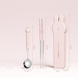 Dinnerware Sets Tablespoon Easy To Clean Smooth Cutlery Set Chopsticks Spoon Not Rust Convenient Kitchen Fork Knife Portable Health