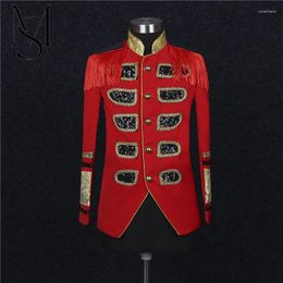 Men's Suits Cross-border European-style Red General Costume Theatrical European And American Personality Casual