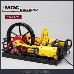 Blocks GBC MOC Steam Machine Building Block Technology Bricks DIY Assembly Model Educational Toys Puzzle 230721