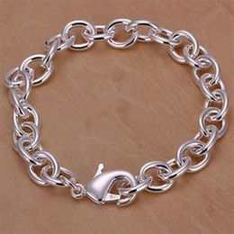 Tradition Chain High quality Top 925 Silver Noble fashion charm Bracelet Jewelry297F