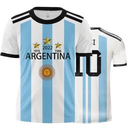 Men's T-Shirts Box 10 Argentine Flag Digital Fashion DIY Box Short Hand Selection 3D Printed T-shirt Summer Unisex Sports Dress 230720