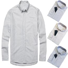 Men's Dress Shirts LONG SLEEVE STRIPED HIGH-QUALITY POLO SHIRT COTTON SOLID Colour CASUAL FASHION H907