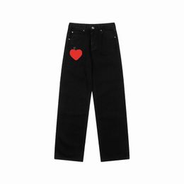 jeans for mens chromee hearts pants mens designer Embroidery Pants Women Oversize Ripped Patch Hole Denim Straight Ch Fashion Streetwear Slimn pants Cross 5009