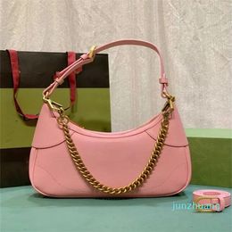 Designer -Leather Bags Women Shoulder Bags small Half Moon underarm classic handbag gold metal hardware chain Fashion Bags 2023