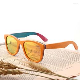 Sunglasses Rindu Polarised Women Men Layered M2 Skateboard Wooden Sunglass Retro Vintage Eyewear