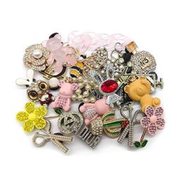Shoe Parts Accessories Diy Luxury Metal Designer Bling Charms For Decorations Golden Buckles Drop Delivery Sh Dhwcx