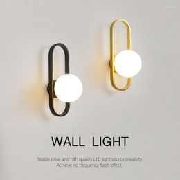 Wall Lamp LED For Luxury Living Room Bedroom Bedside Corridor Aisle Light Els Background Home Decorative Sconce 12W