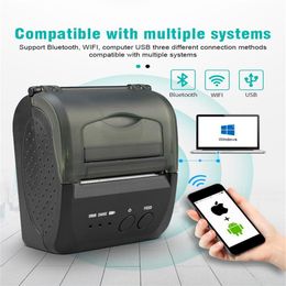 1pcs 58mm Thermal Portable Printer 5809D Wireless Bluetooth 4 0 Support Android and iOS Windows Office Store EU US UK255W