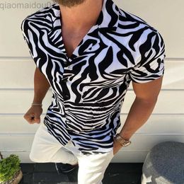 Men's Casual Shirts Summer Men Hawaiian Print Shirt Vacation Lapel Short Sleeve Camisa Masculina 2021 Streetwear Breathable Casual Clothes Male Tops L230721