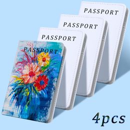 Storage Holders Racks 4pc Sublimation Passport Holder Cover Blank Travel Wallet for Credit Cards Boarding Passes 230719