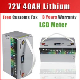 72V 40AH Lithium ion Battery Electric motorcycle Tricycle 84V IP68 Waterproof Rechargeable Battery