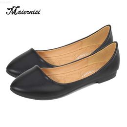 Dress Shoes New Style Flat Heel Pointed Toe Light Soft Pointed Toe Shoes Casual Shallow Mouth Large Size 36-46 L230721