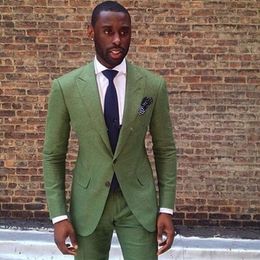 2020 Light Green Mens Dinner Party Prom men Suit Groom Tuxedos Groomsmen Wedding Suits For Men Jacket Pant259a