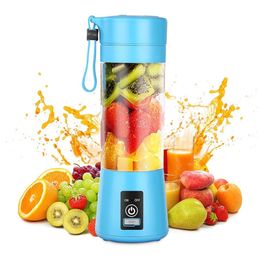 Portable USB Electric Fruit Juicer 380ml Personal Blender Portable Mini Blender USB Juicer Cup with retail box306m