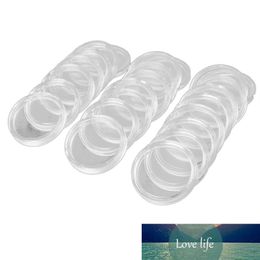 100Pcs 21mm Round Clear Plastic Coin Holder Box Storage Clear Round Display Cases Coin Holders245o