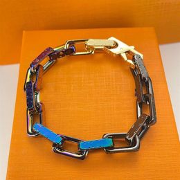 Men's Bracelets high quality quenched water dazzle craft Link Chain fashion male and female same lovers Hand catenary size 2306I