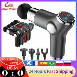 Full Body Massager Massage Gun Deep Tissue Sensing Mini LCD 32 Speed Muscle Massager Relieve Body Pain Relax Fitness 230720