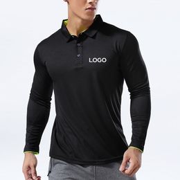 Men's Polos Custom Polos Shirts Men Quick Dry Long Sleeve Tops Autumn Winter Unisex DIY Printing Picutre Or Women Sports Wear Jerseys 230720